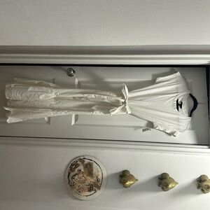 White tiered Banana Republic maxi dress